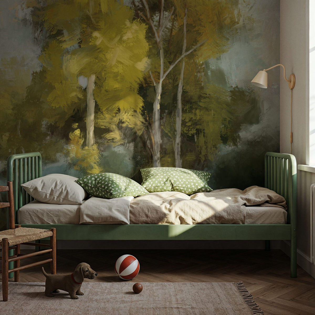 Pair of Trees II Mural Wallpaper - room preview 05