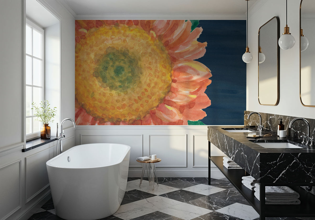Floral Drama VIII Mural Wallpaper - room preview 05