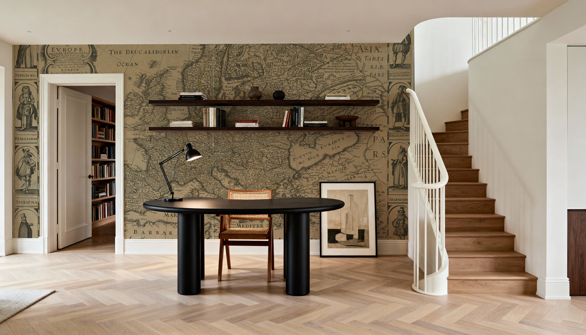 Map of Europe 1668 Mural Wallpaper - room preview 05