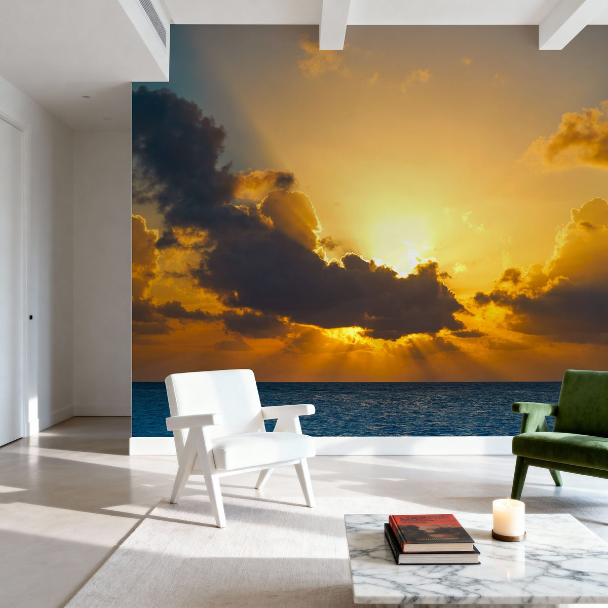 Riviera Maya Sunrise Mural Wallpaper - room preview 05