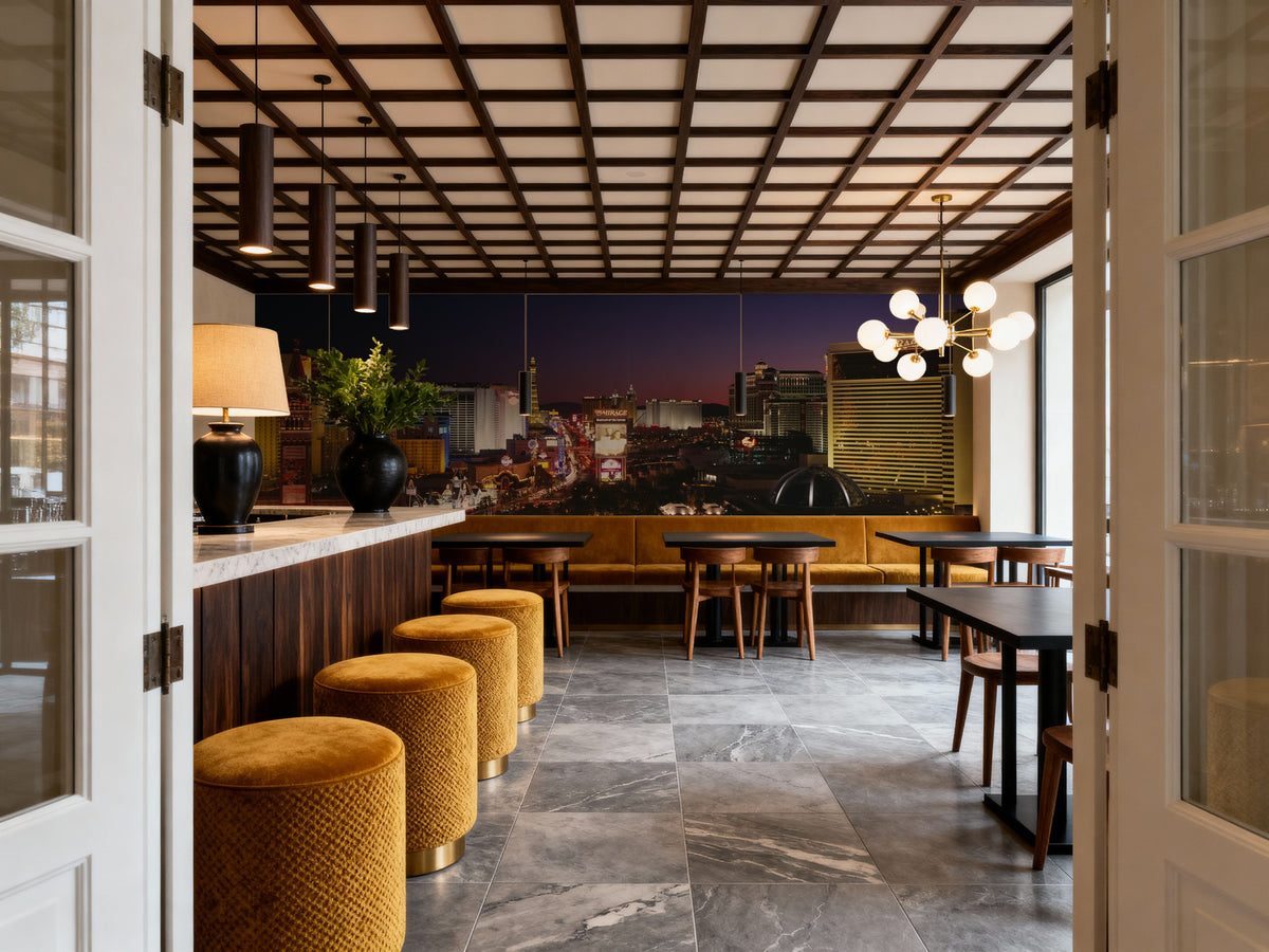 Electric Skyline Mural Wallpaper - room preview 05
