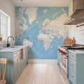 World Map Cities - Naolin Mural Wallpaper - room preview 05