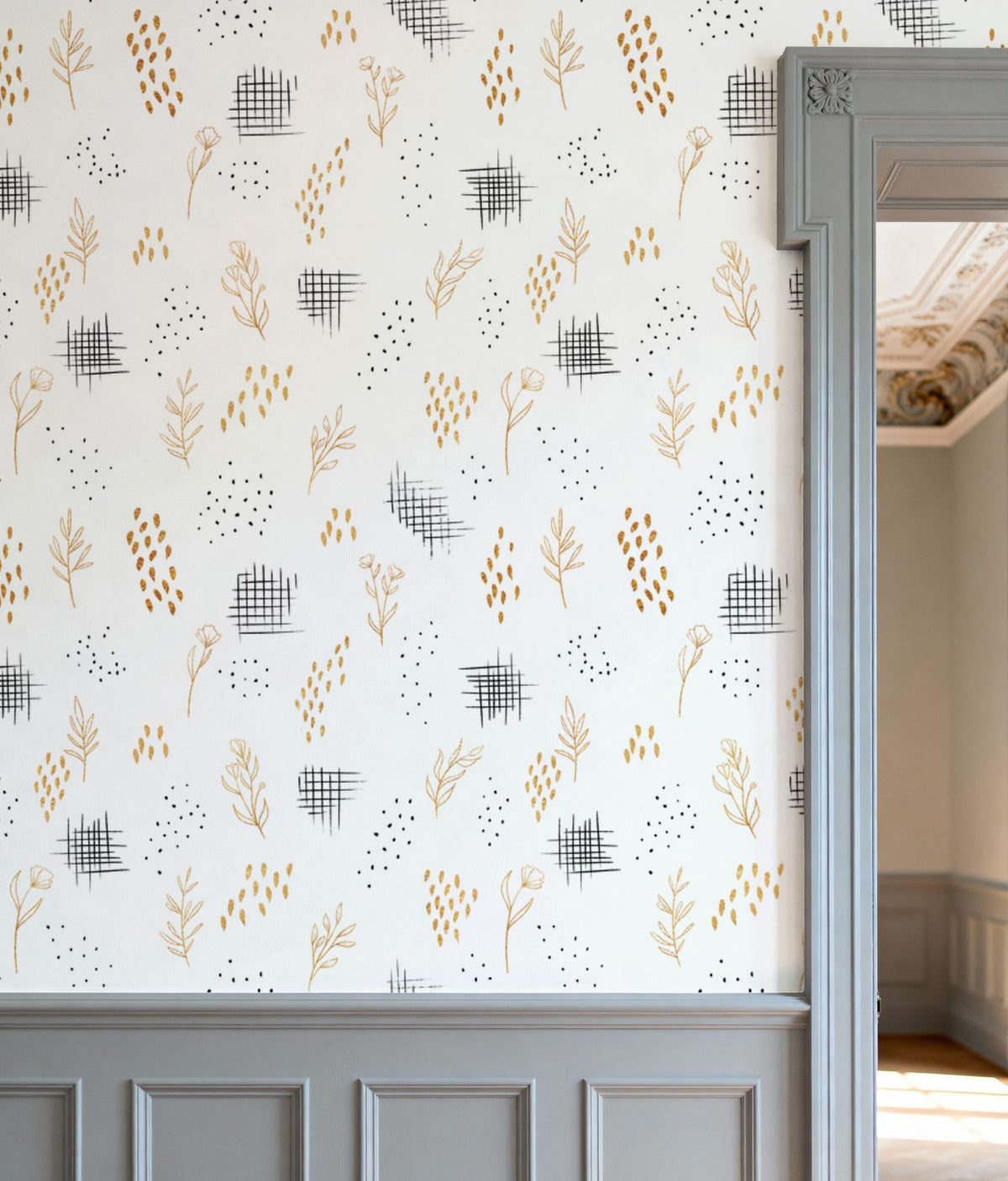 Lone Fall White Mural Wallpaper - room preview 05