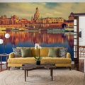 Dresden Reflecion in Elbe River Mural Wallpaper - room preview 05