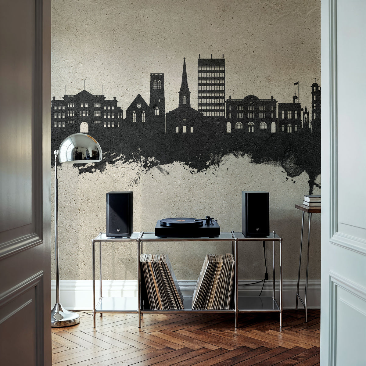 Maidstone England Skyline Concrete Mural Wallpaper - room preview 05