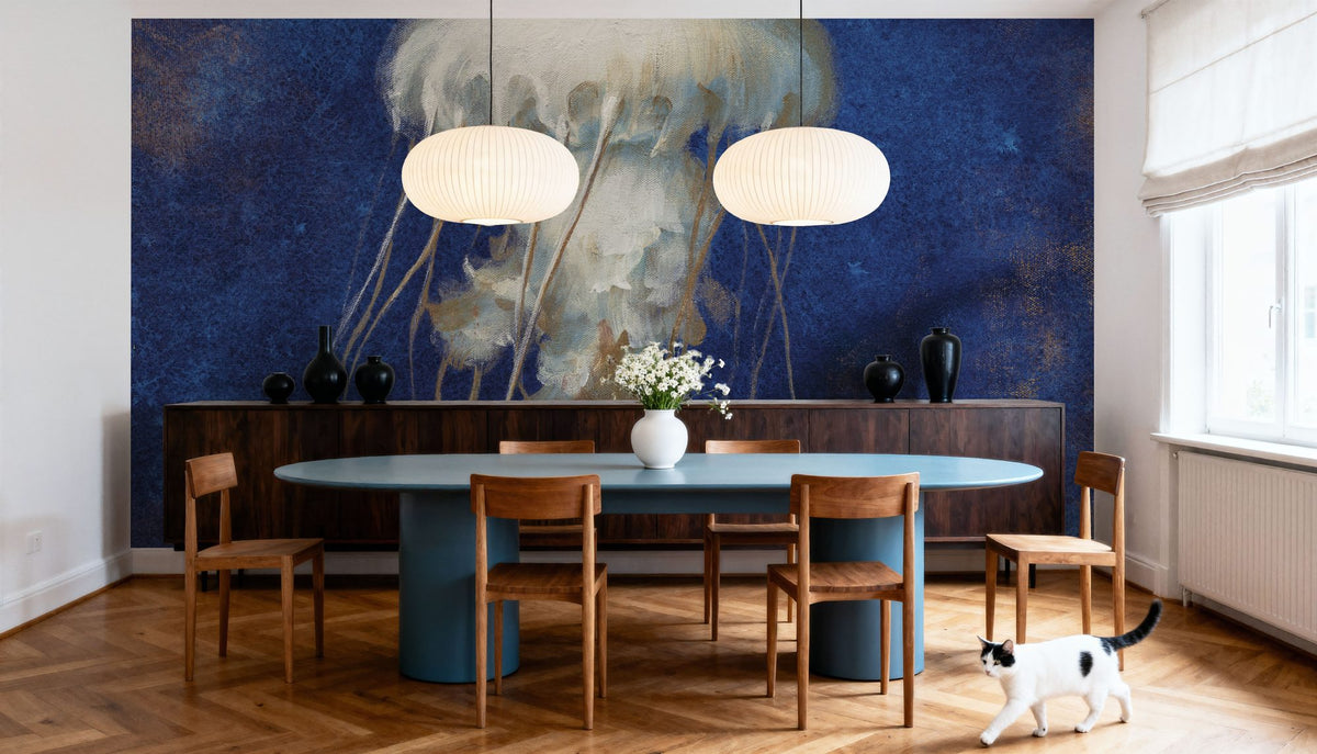 Treasures From the Sea Indigo II Mural Wallpaper - room preview 05