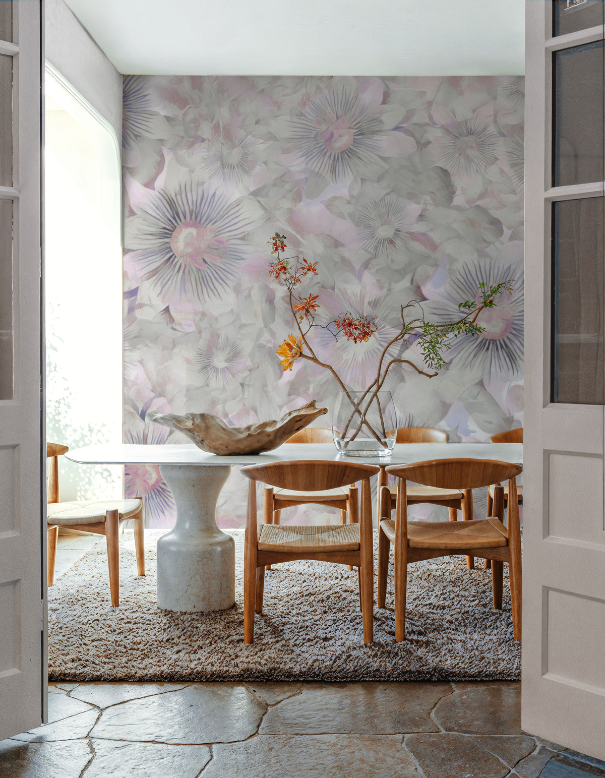 Smiling Flowers Mural Wallpaper - room preview 05