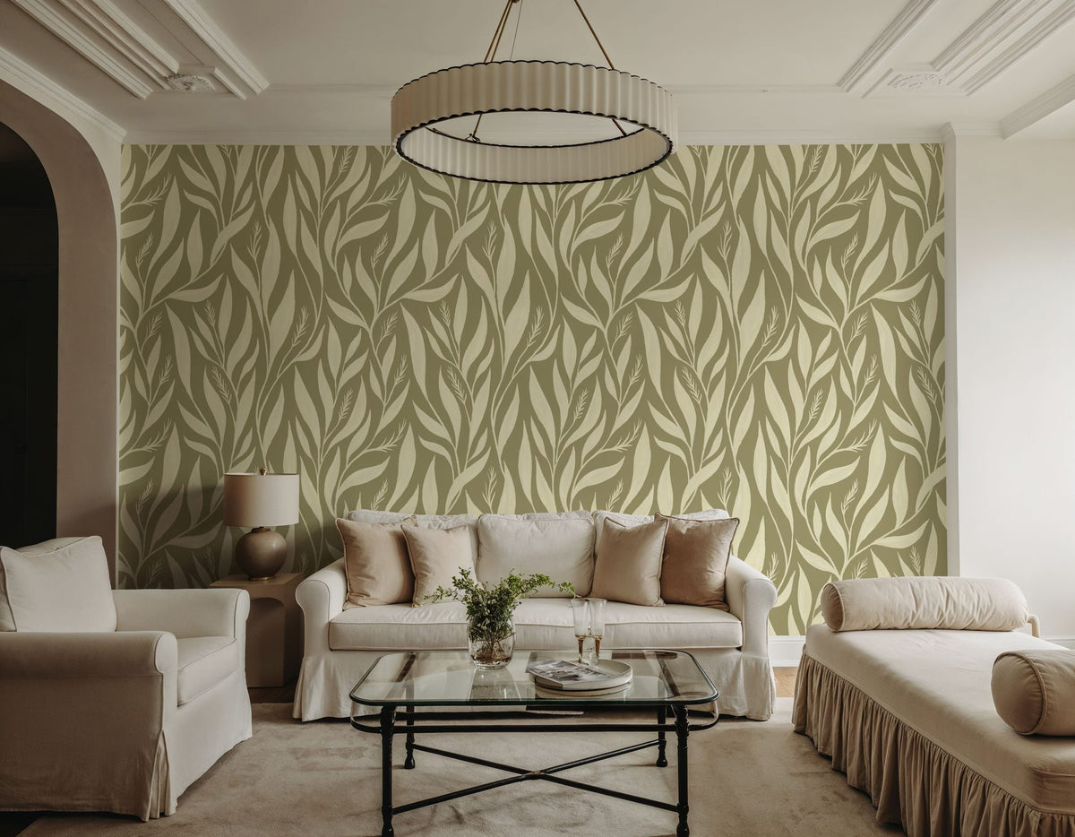 Leavescapes Mural Wallpaper - room preview 05