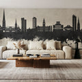 Preston England Skyline Concrete Mural Wallpaper - room preview 05