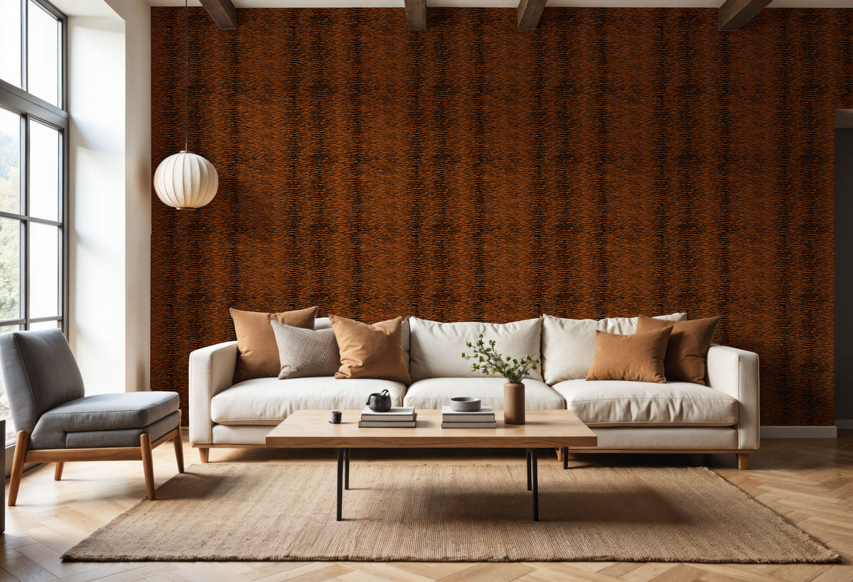 Panthera Tiger, Pumpkin Mural Wallpaper - room preview 05