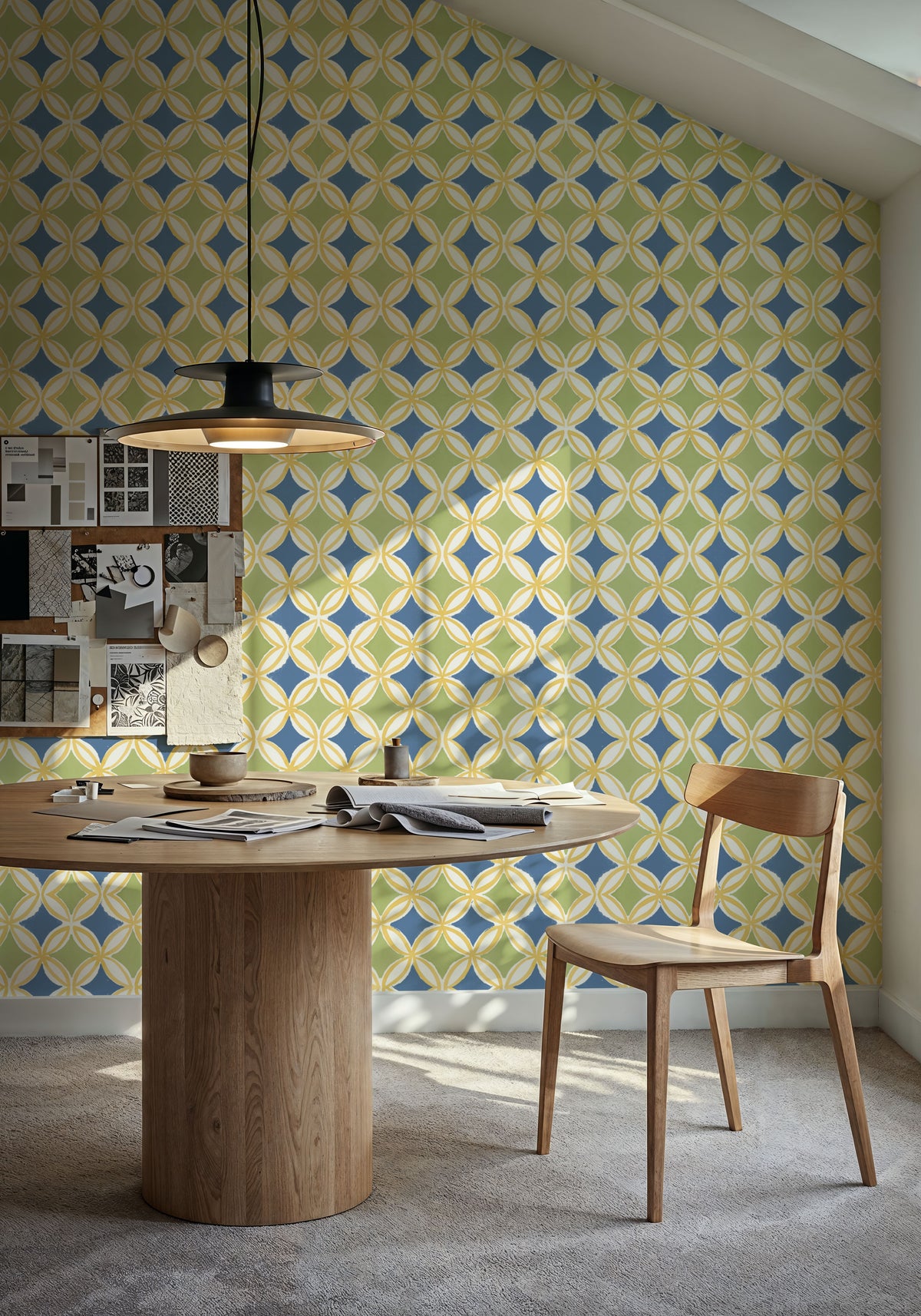 Starcircle Green Mural Wallpaper - room preview 05