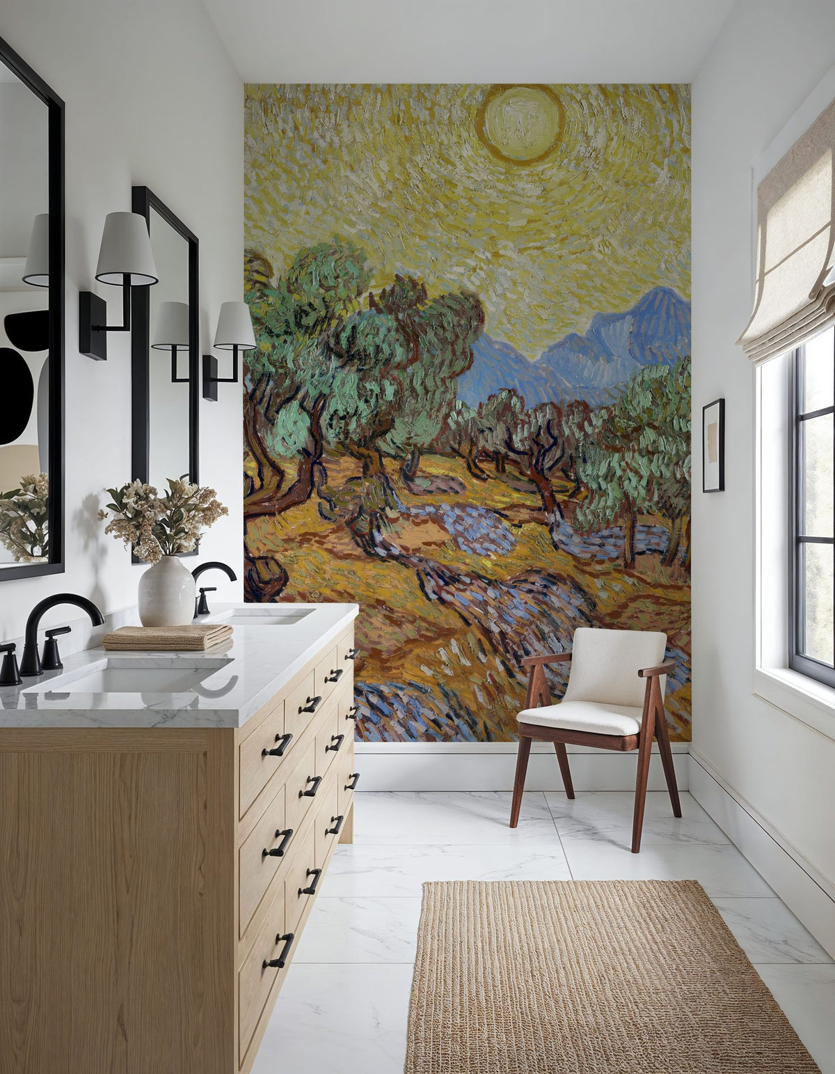 Olive Trees Mural Wallpaper - Warm Tone - room preview 05