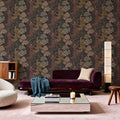 Overleaf Woodland Pattern, Cocoa Mural Wallpaper - room preview 05