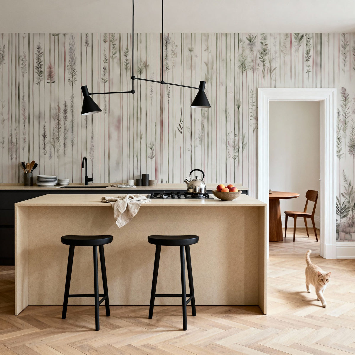 Charming Garden Winter Mural Wallpaper - room preview 05