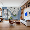 French Blue Hydrangeas II Mural Wallpaper - room preview 05