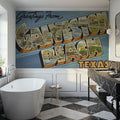 Greetings From Galveston Beach Mural Wallpaper - room preview 05