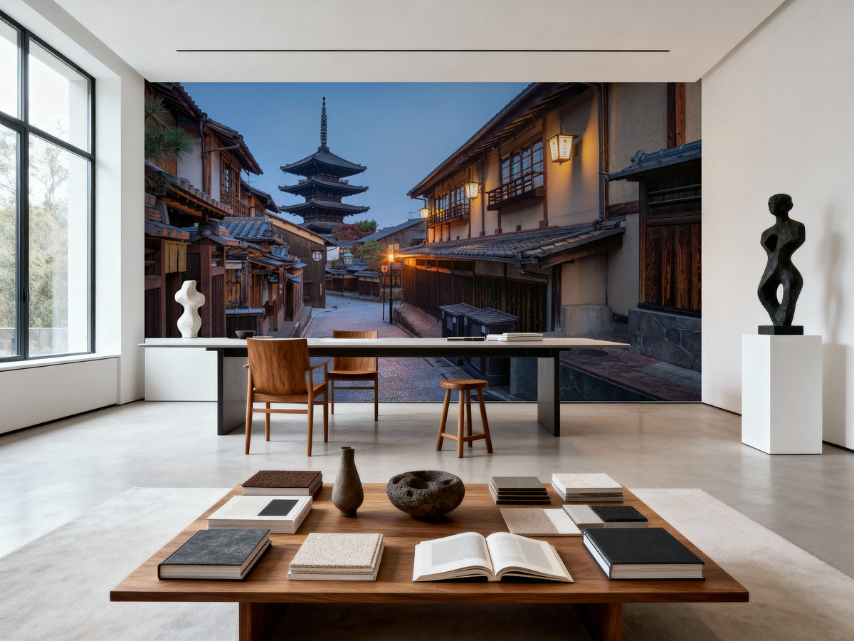Yasaka Pagoda At Night Mural Wallpaper - room preview 05