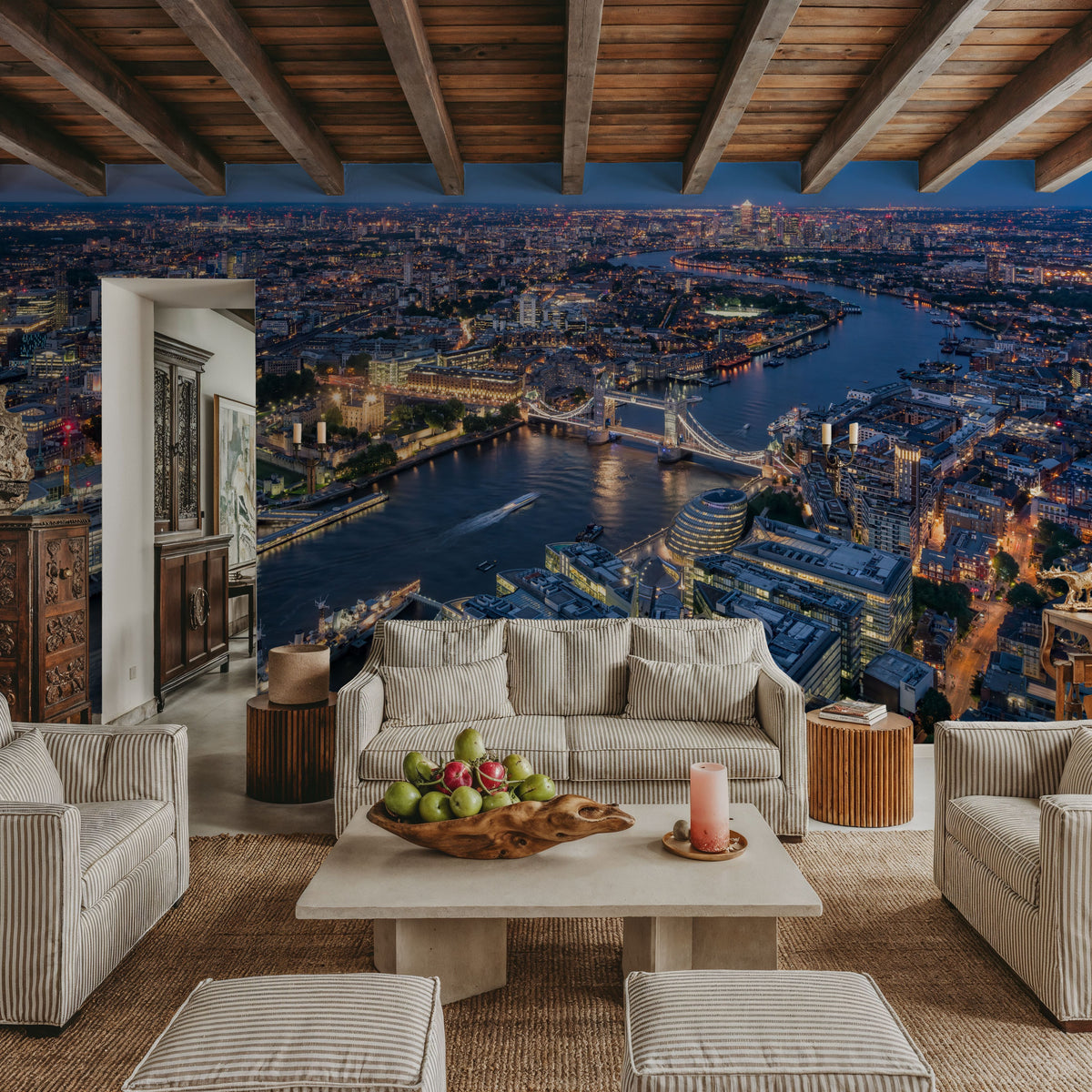 Tower Bridge Aerial Mural Wallpaper - room preview 05
