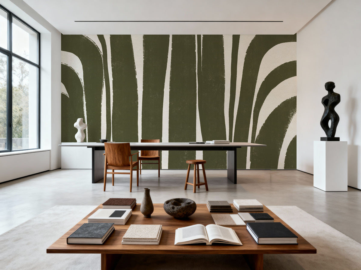 Organic Abstract I Mural Wallpaper - room preview 05