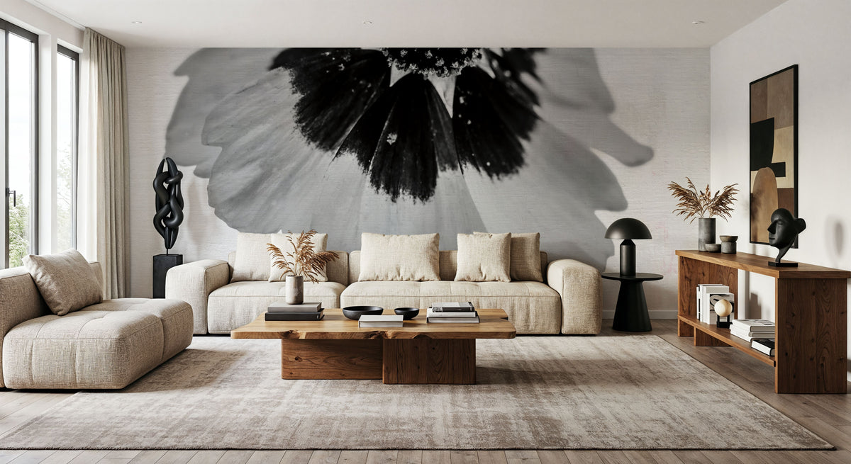 Wonderful Wildflowers XI Neutral Mural Wallpaper - room preview 05