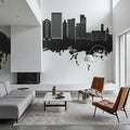 Tacoma Washington Skyline Black & White Mural Wallpaper - room preview 05