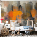 Autumn Memory Abstract Mural Wallpaper - room preview 05
