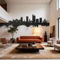 Lubbock Texas Skyline Black & White Mural Wallpaper - room preview 05