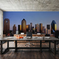 Golden Metropolis Dusk Mural Wallpaper - room preview 05