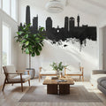 Santiago De Chile Skyline Black & White Mural Wallpaper - room preview 05