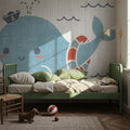 Nautical Friends Whale of a Time Mural Wallpaper - room preview 05