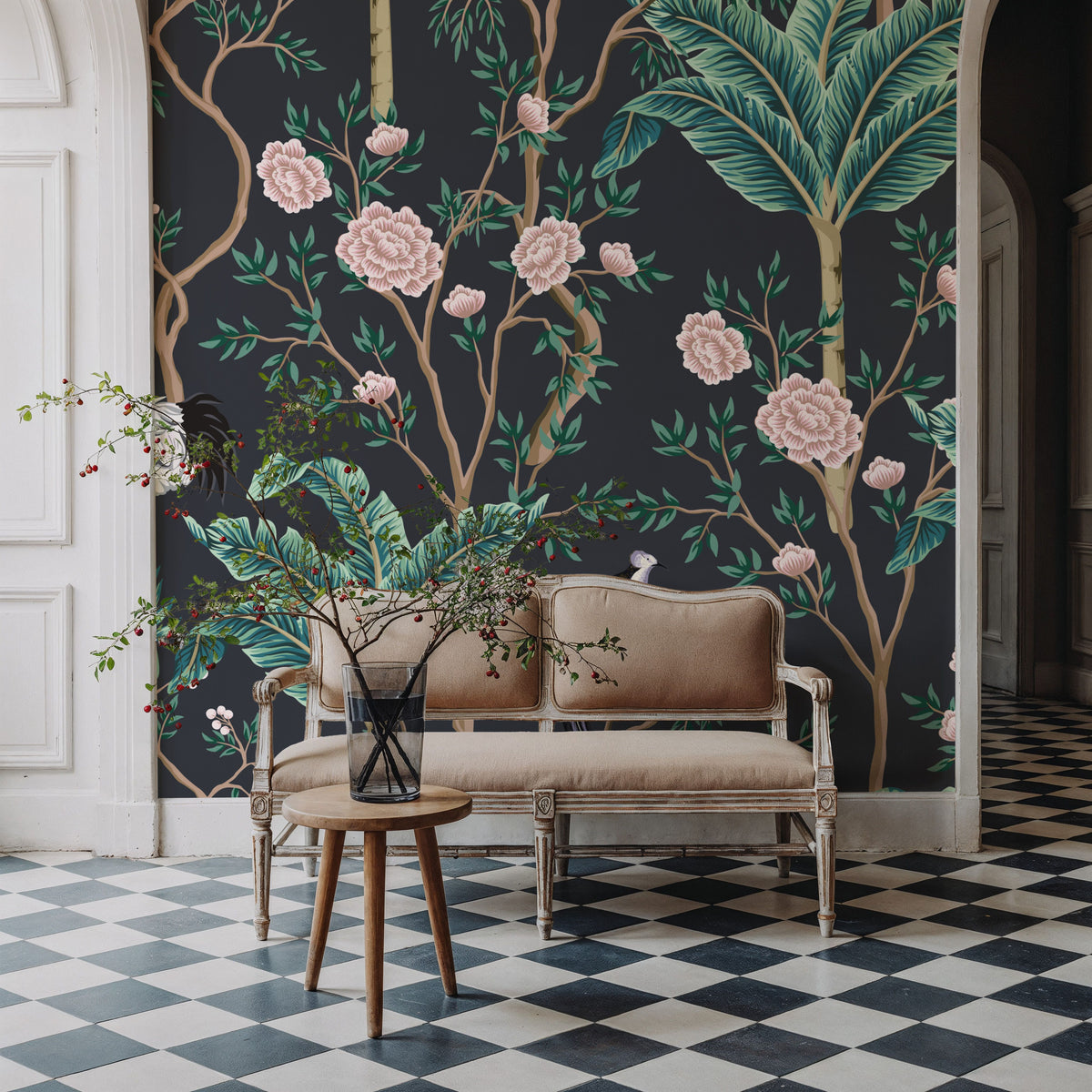 The Bird and the Rose Mural Wallpaper - room preview 05