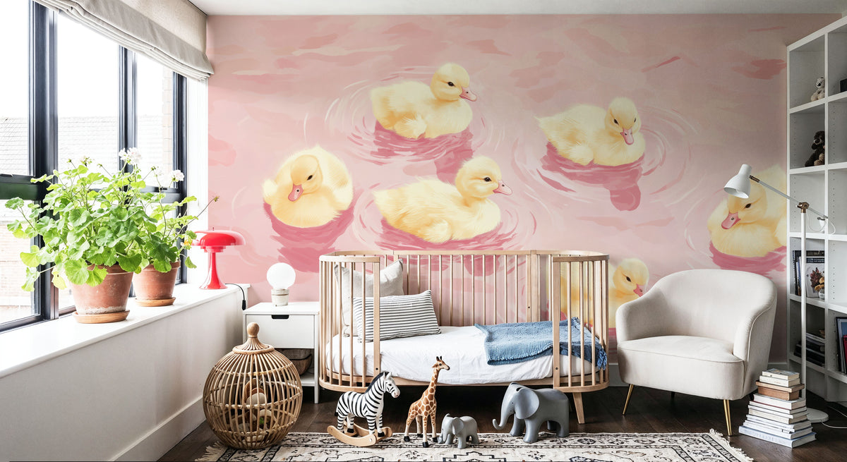 Pretty Ducklings Mural Wallpaper - room preview 05