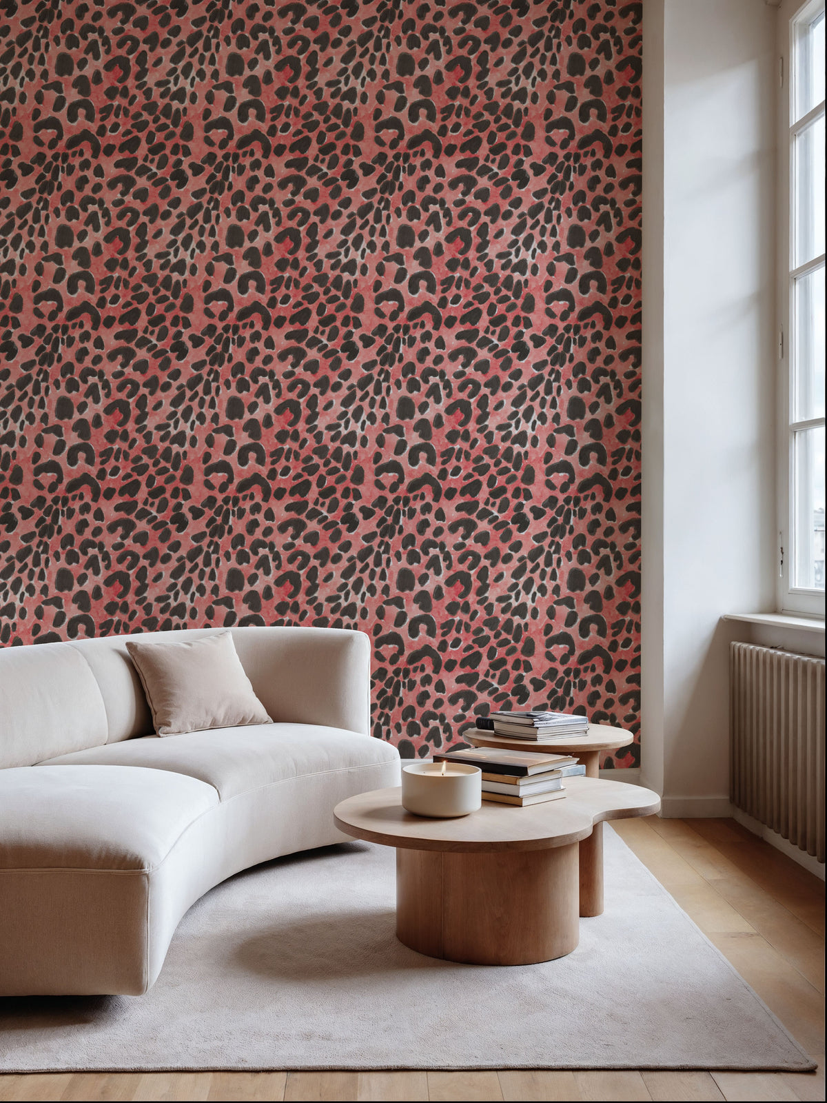 Summer Paws Red Mural Wallpaper - room preview 05