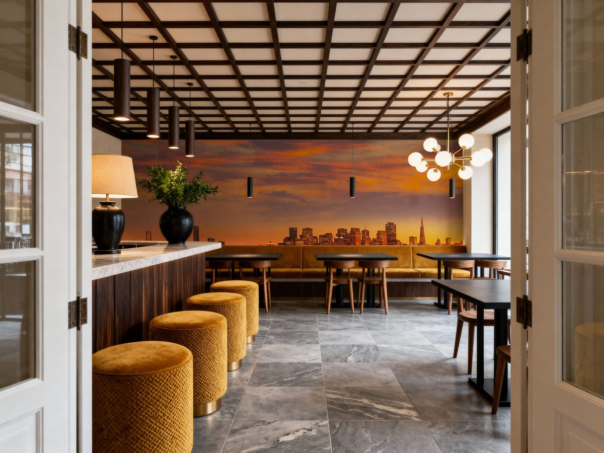 Bay Sunset Mural Wallpaper - room preview 05
