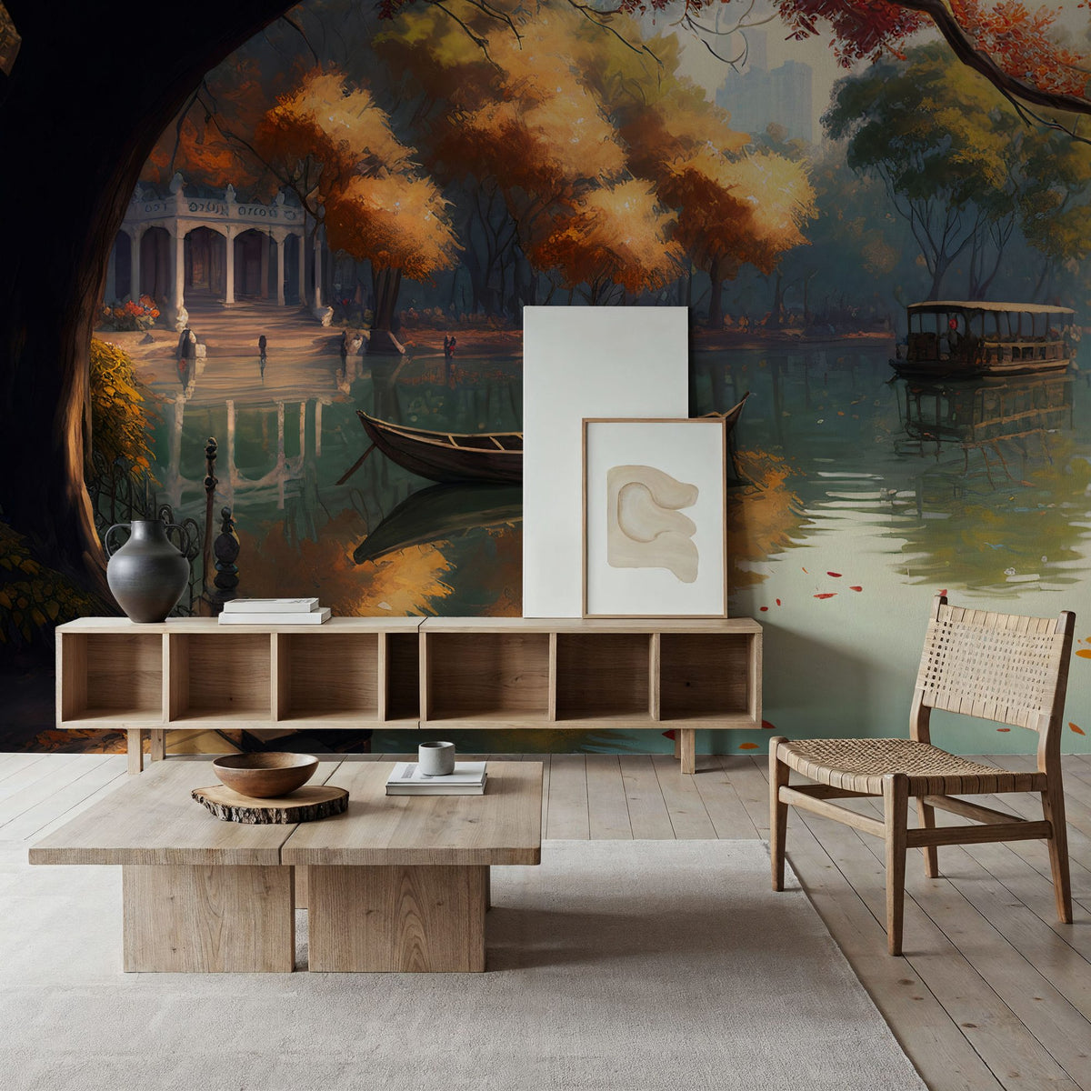 Silent Lake Mural Wallpaper - room preview 05