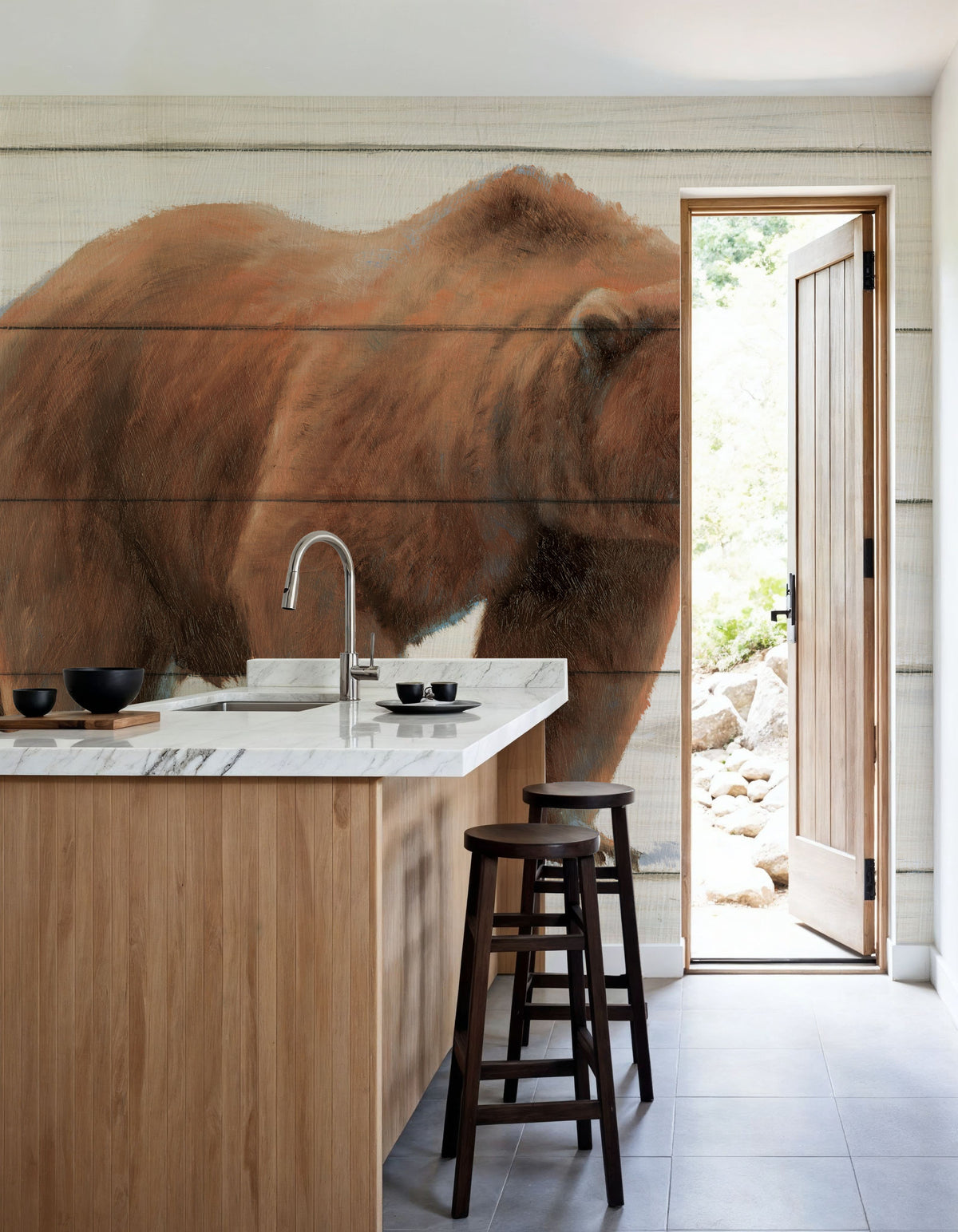 Woody Bear Mural Wallpaper - room preview 05