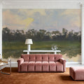 Sun and Clouds Reflecting Mural Wallpaper - room preview 05