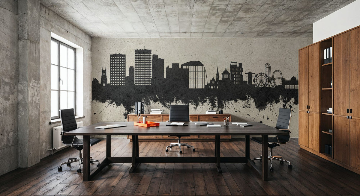 Southend-on-Sea England Skyline Concrete Mural Wallpaper - room preview 05