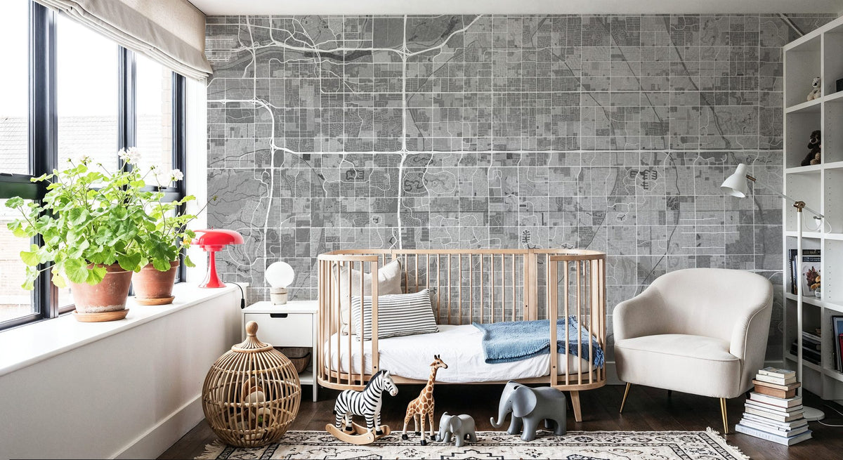 Mesa Grey Mural Wallpaper - room preview 05