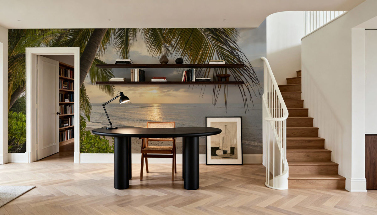 Golden Shore Sunrise Mural Wallpaper - room preview 05