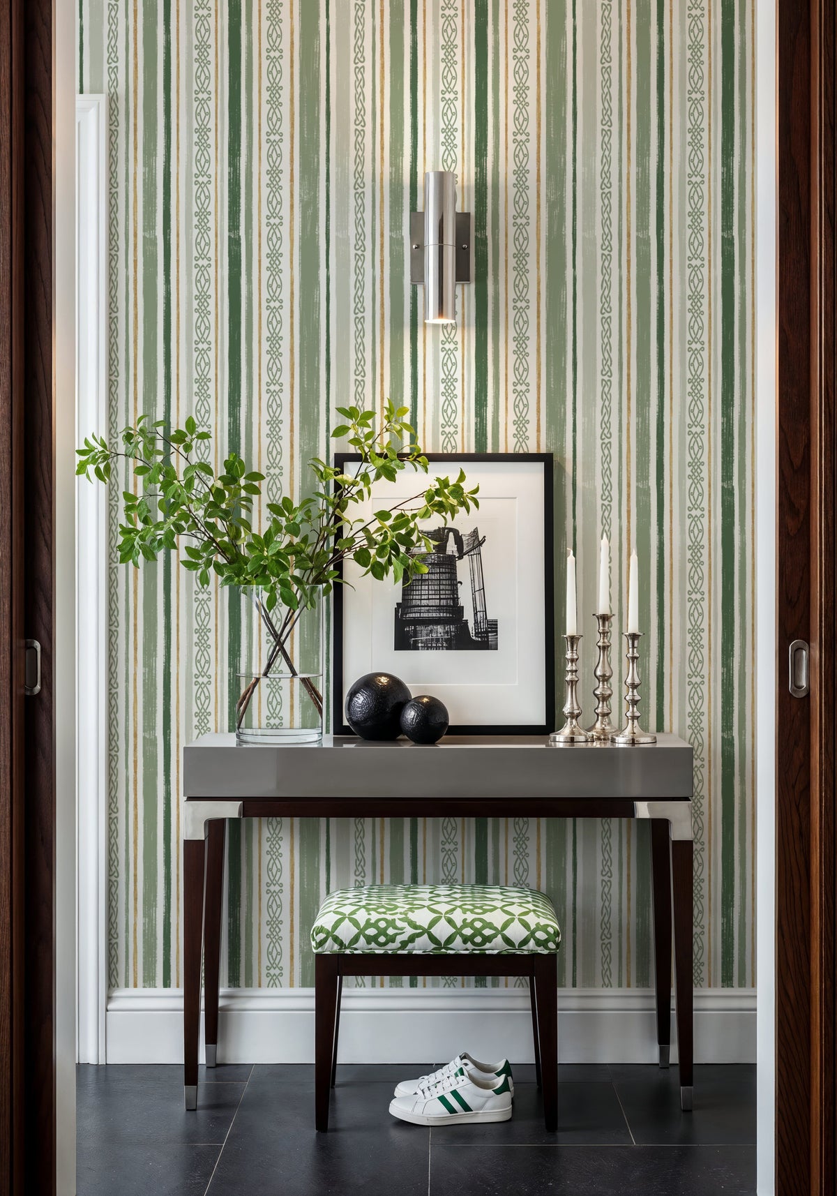 Lucky Stripes Mural Wallpaper - room preview 05