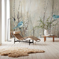 Pretty Birds Neutral Mural Wallpaper - room preview 05