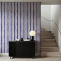 Botanical Blue Thick Lines Mural Wallpaper - room preview 05
