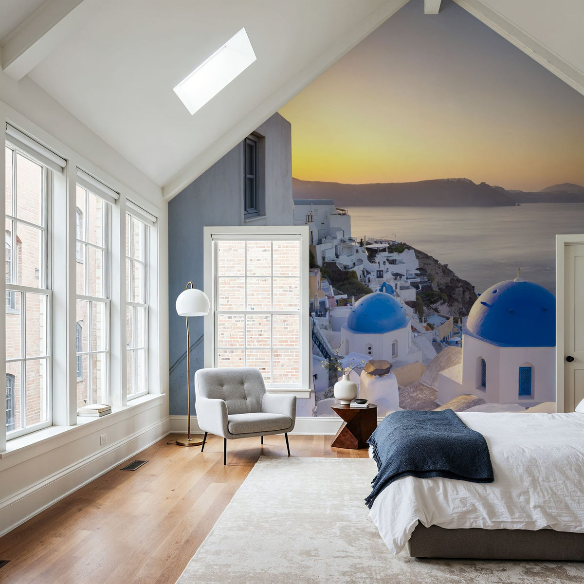 Santorini Sunrise Mural Wallpaper - room preview 05
