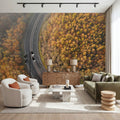 Autumn Canopy Road Mural Wallpaper - room preview 05