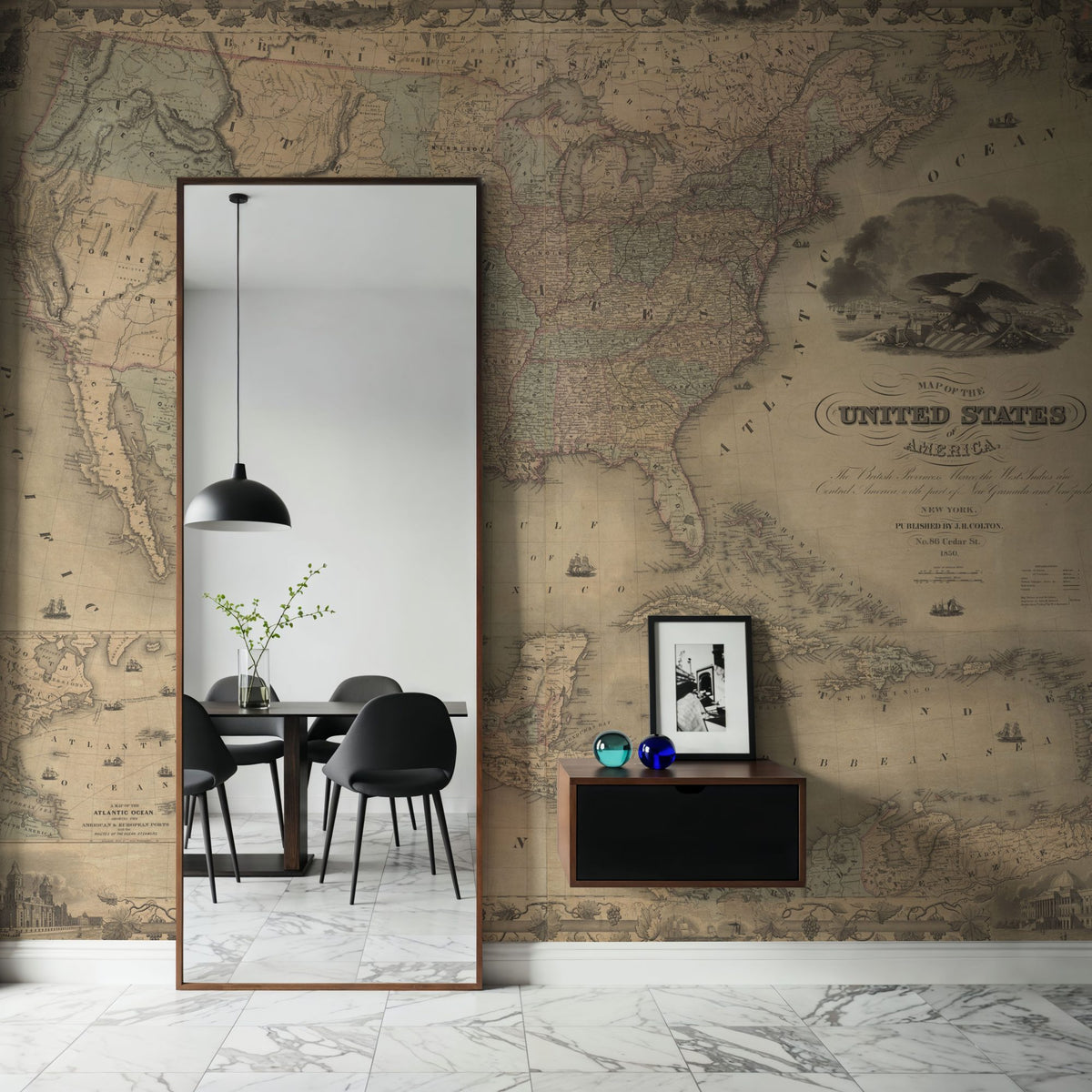 Dwellpaper Colton's Unites States Map 1850 Mural Wallpaper image 5