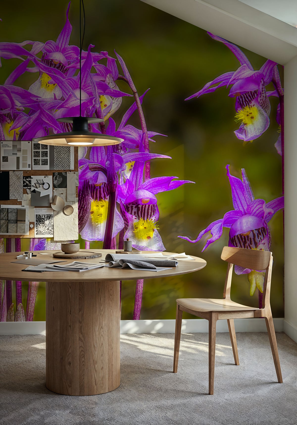 Calypso Bulbosa Bloom Mural Wallpaper - room preview 05