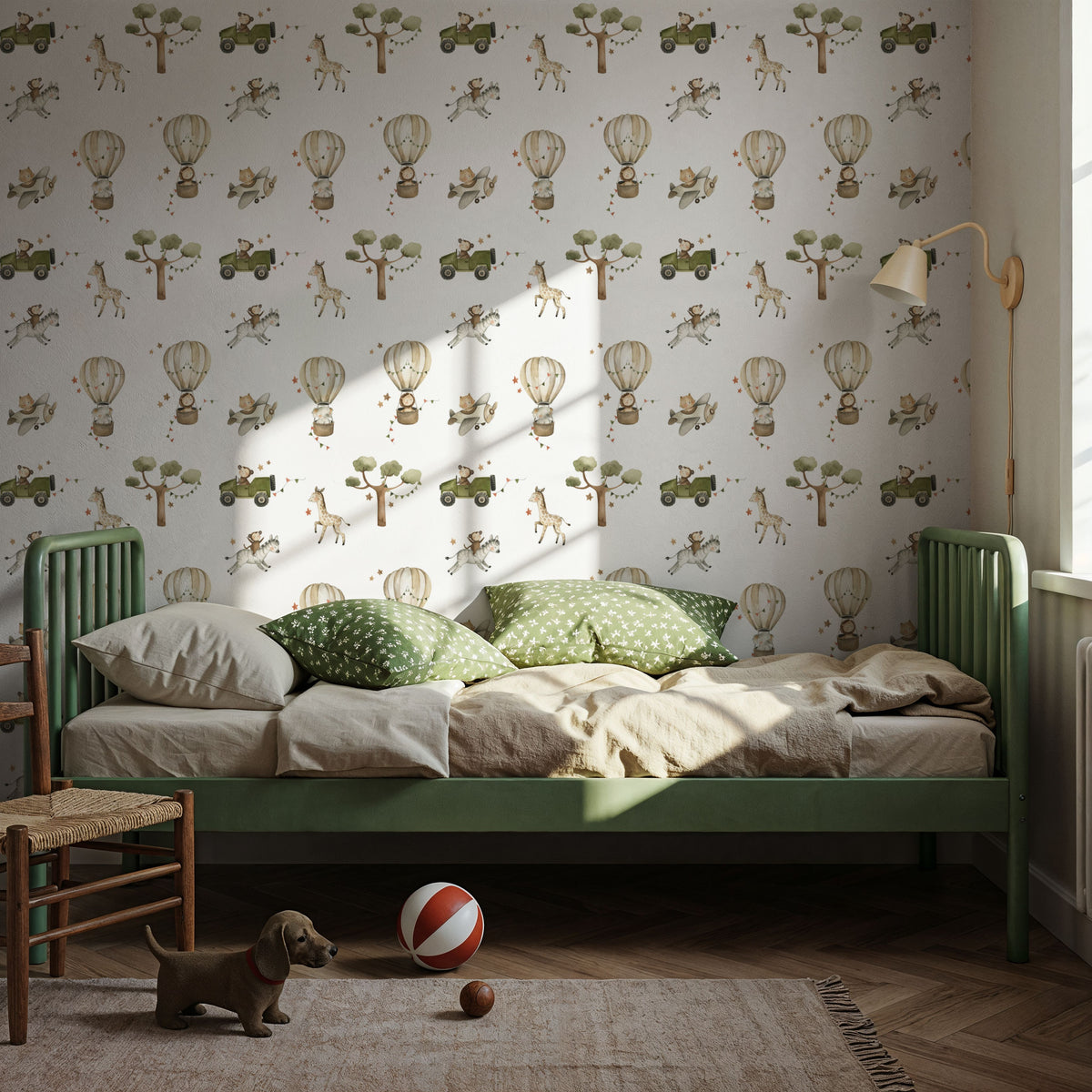 Savannah Adventure, Pattern Mural Wallpaper - room preview 05