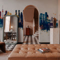Tokyo Japan Skyline Blue & Bronze Mural Wallpaper - room preview 05