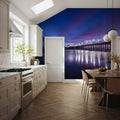 Twilight Harbor Mural Wallpaper - Blue Tone - room preview 05